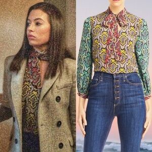 Alice + Olivia Multicolor Patterned Blouse